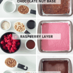 The layers of this raw chocolate raspberry slice work so well together. The chocolate nut base has the perfect crunch to it, the raspberry layer is soft and sweet and the chocolate layer will leave you wanting more.