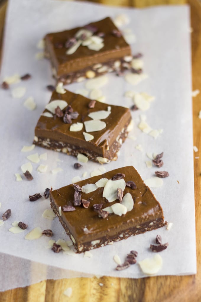 Raw Chocolate Mousse Brownie. This slice is pure chocolate heaven and you don't have to feel guilty if you decide to eat an extra piece, which just might happen!