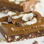 This Raw Chocolate Mousse Brownie slice is pure chocolate heaven and you don't have to feel guilty if you decide to eat an extra piece, which just might happen!