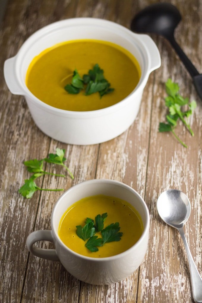 Roast Pumpkin & Coconut Soup has to be to at the top of the healthy soup list - it's fairly straightforward, and surprisingly filling for a soup with relatively few ingredients.