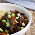 Slow Cooker Mongolian Beef. My healthy version of the super popular dish!