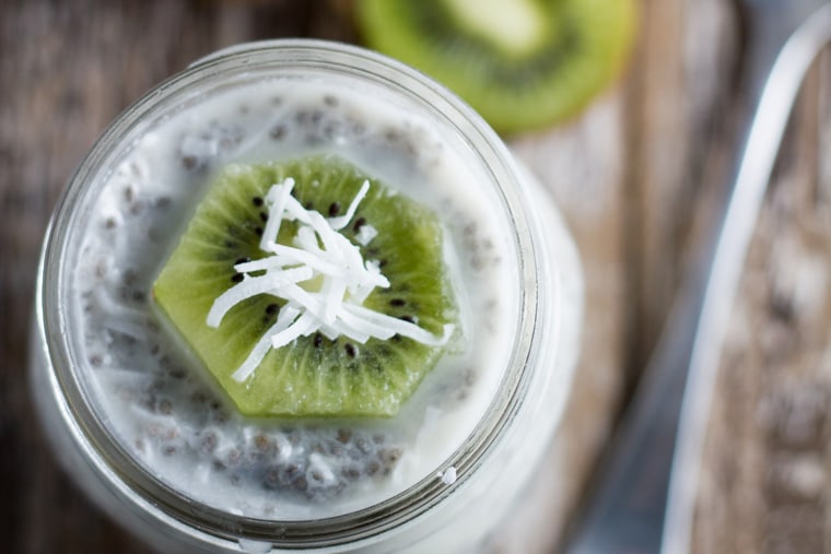 Coconut & Kiwi Fruit Chia Pudding. Kiwi fruit and coconut are really a match made in heaven and if you haven't tried them together, you are seriously missing out!