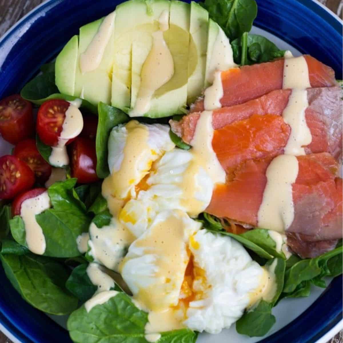 Salmon and Poached Egg Breakfast Salad