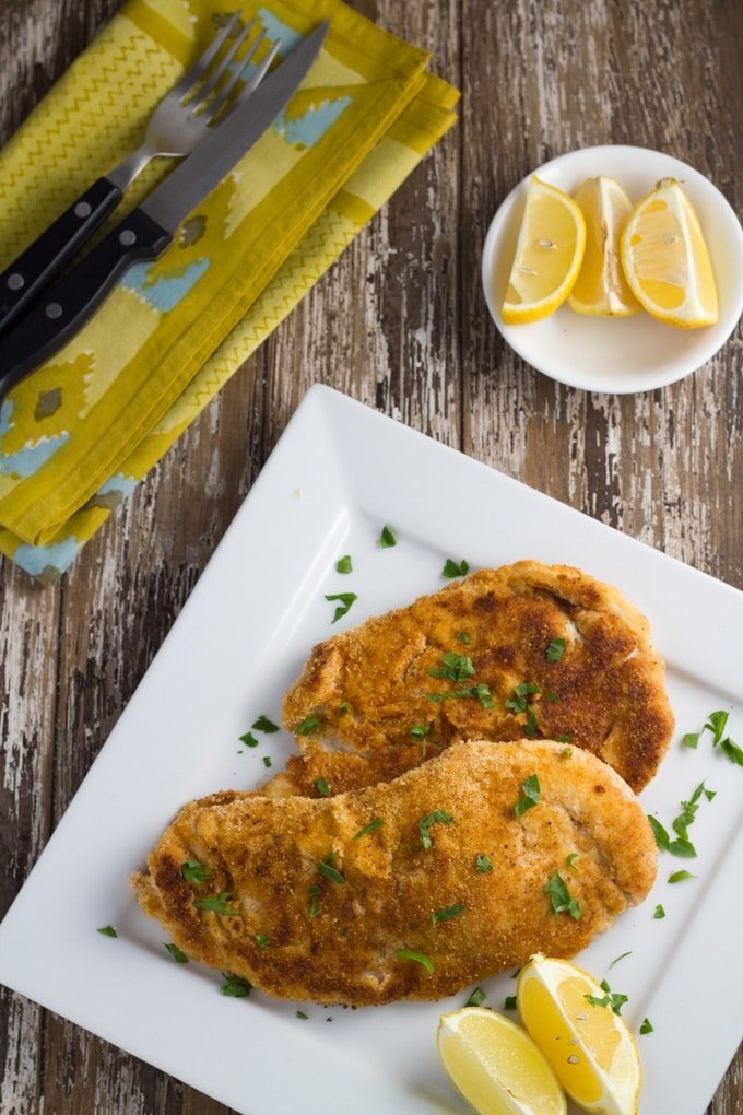 How Gluten Free Chicken Schnitzel will look when you have made the recipe