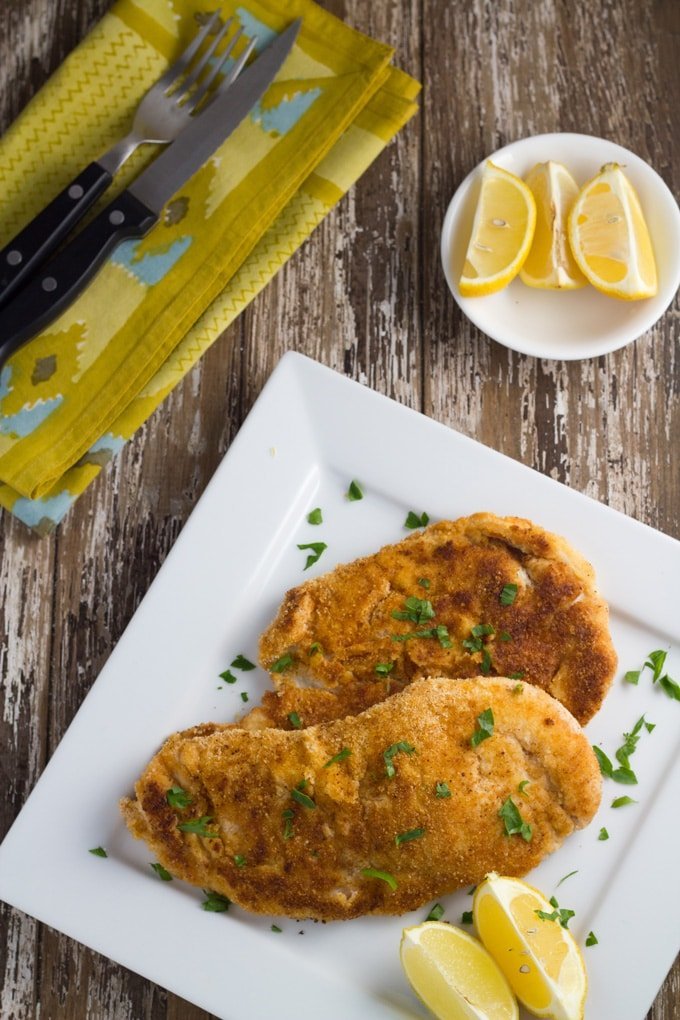 How this almond meal chicken will look when you have made the recipe