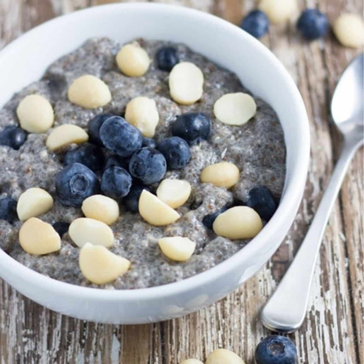 Macadamia and Blueberry Chia Pudding