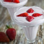 Dairy Free Strawberry & Banana Yoghurt. It is so tasty you'd never guess it was dairy free - or so quick and easy to make!