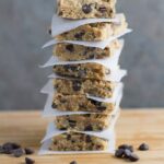 stack of gluten free cookie dough bars