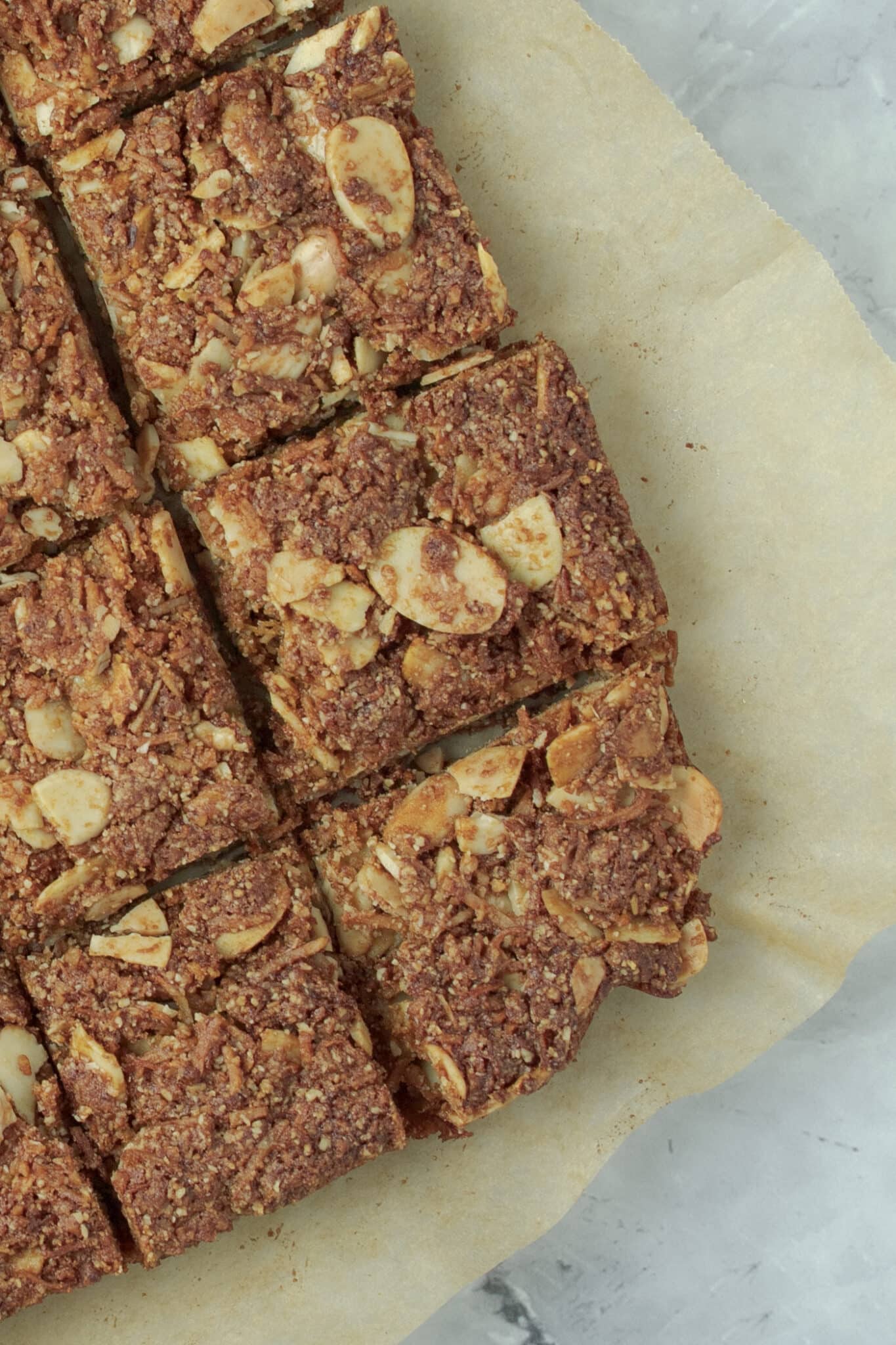 close up image of the Anzac slice