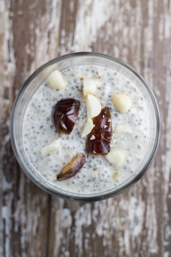 This Caramel Chia Pudding tastes SO DAMN GOOD and it is gluten, dairy and refined sugar free as well as vegan friendly.