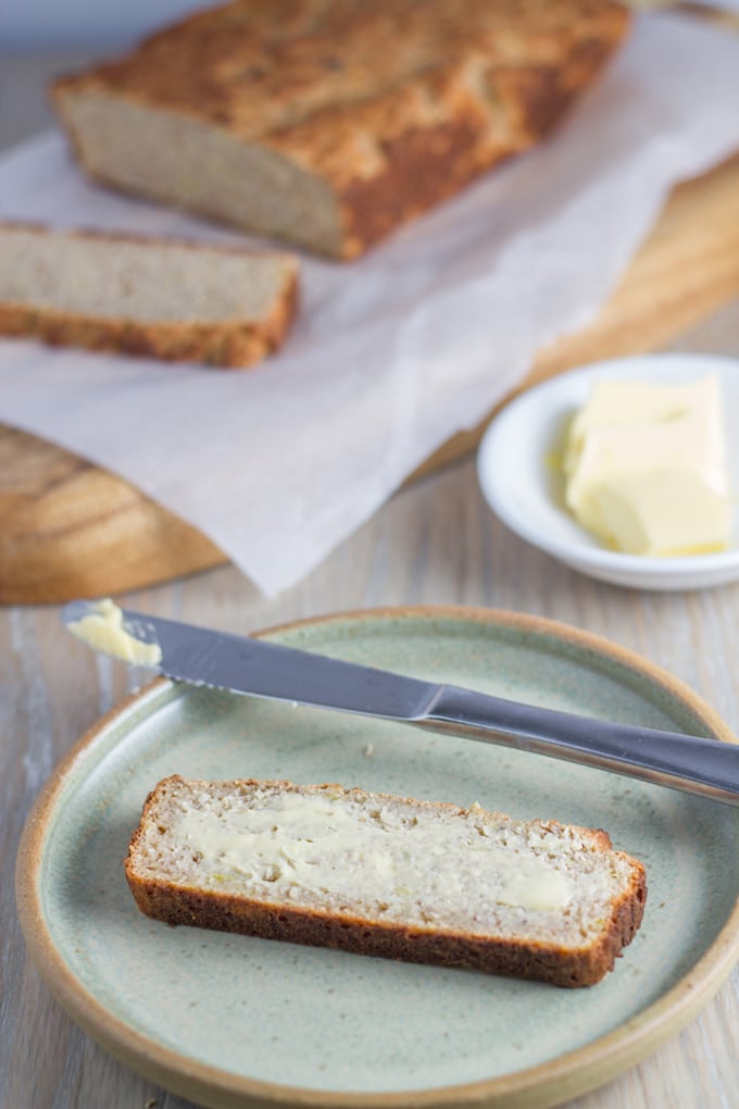 Banana Bread. Not only is the banana bread gluten and nut free, it is also dairy free as well as sugar free, as it is only sweetened by the bananas. Healthy and delicious!!