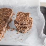 Nut Free Chocolate & Coconut No Bake Bars. They make a great addition to your child's lunchbox, and if you have guests coming over with short notice, then these are great to make as they only take a few minutes to make and one hour to set in the freezer.