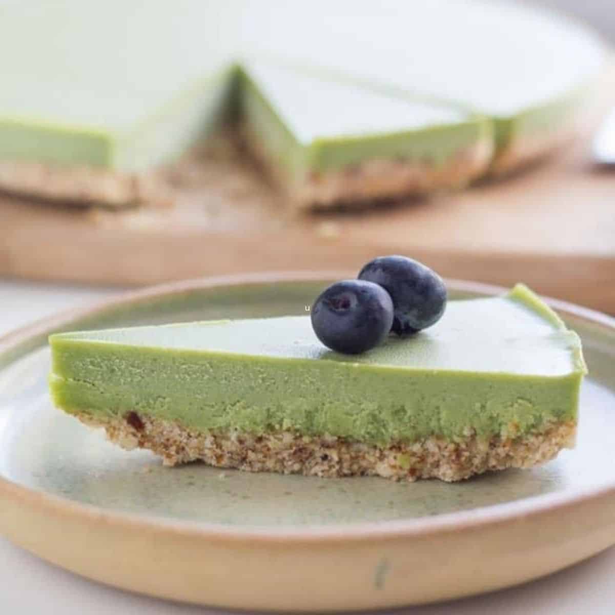 Raw Matcha Cheesecake