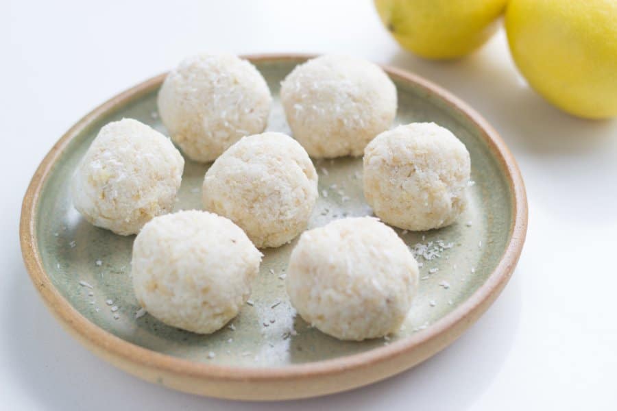 Plate of bliss balls. 