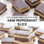 Raw peppermint slice is one of the yummiest raw slices ever! It is made with three awesome layers and infused with peppermint essential oil.