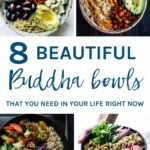 8 beautiful Buddha Bowls that you need in your life right now. They are easy to make, visually appealing and super healthy.