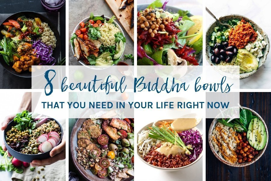 8 beautiful Buddha Bowls that you need in your life right now. They are easy to make, visually appealing and super healthy. What is not to like!