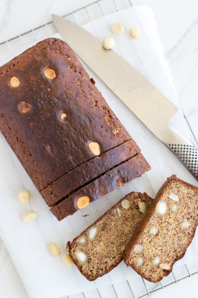 This is how the Banana and Macadamia Bread will look when ready to eat