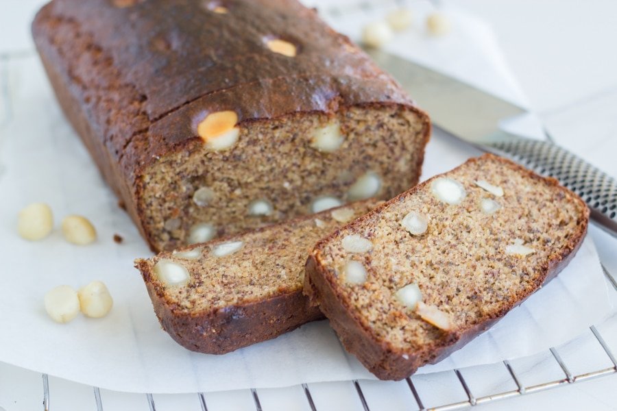 This is how the Banana and Macadamia Bread will look when ready to eat