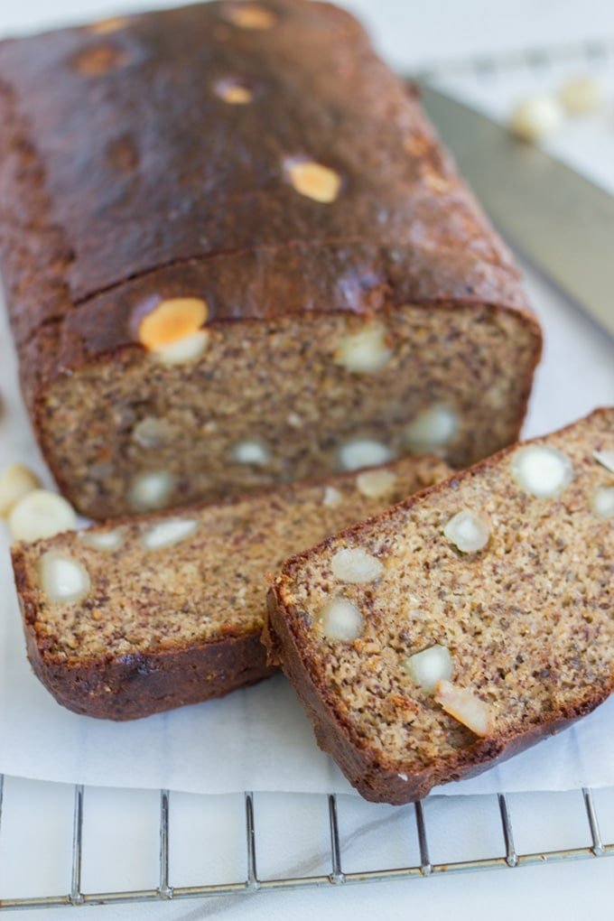 This is how the Banana and Macadamia Bread will look when ready to eat