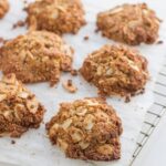 These gluten, dairy and refined sugar free Anzac Biscuits are so yummy! Delicious in fact!