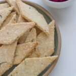 These Rosemary + Sesame Seeds Crackers were created to go with my Roast Beetroot, Onion + Macadamia Dip and are an absolute winner.