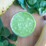Pineapple and Banana Green Smoothie. This smoothie is super delicious and is a great way to start your day or will make an super healthy snack.