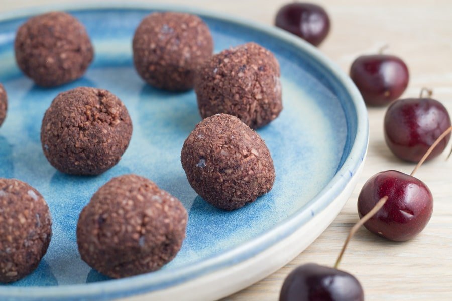 Plate of bliss balls.