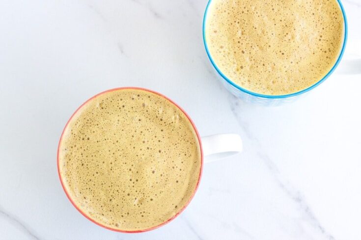 Turmeric Hot Chocolate is one delicious drink and it is super healthy too. Get all the benefits of turmeric, raw cacao powder, ginger and cinnamon in one yummy drink! SO GOOD!!