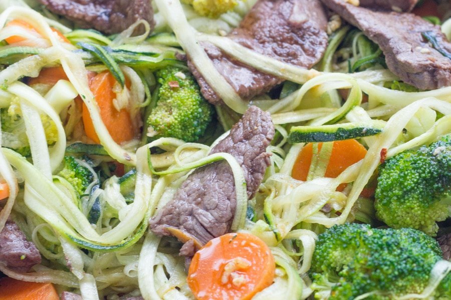 Zucchini Noodle Stir-Fry with Beef