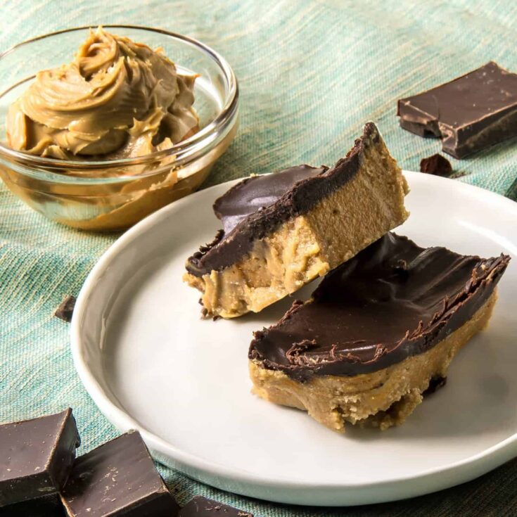 11 of the best low carb keto dessert recipes that are also super easy to make - No Bake Keto Peanut Butter Chocolate Bars