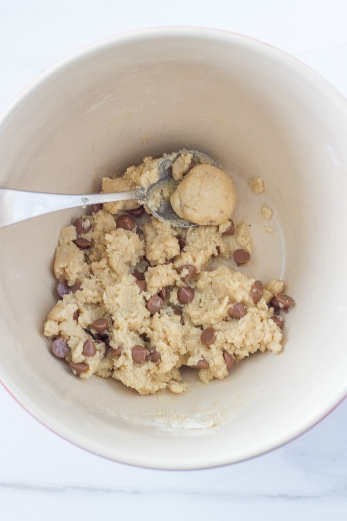 bowl of the cookie dough