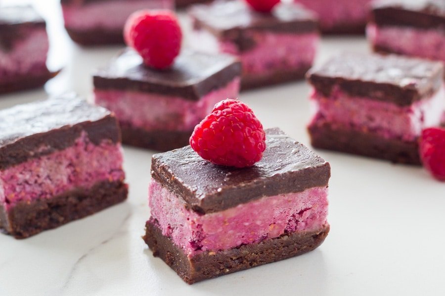 slices of raw brownie