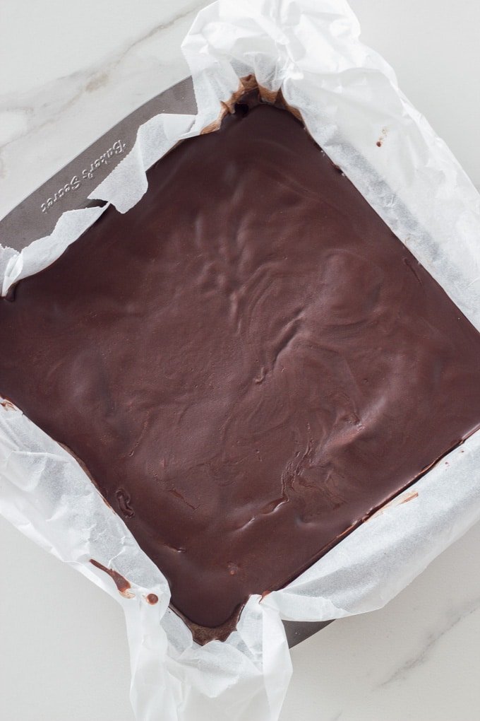 top chocolate layer