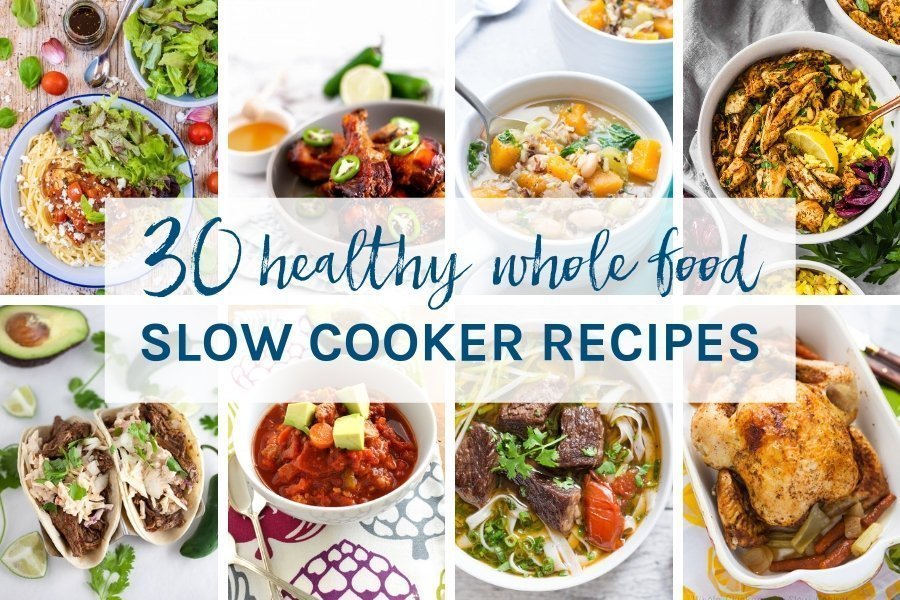 You are sure to find a new favourite in this collection of 30 healthy whole food slow cooker recipes. There are chicken, beef, lamb, pork & vegetarian options for you to make all year round. Easy to make and all gluten & dairy free