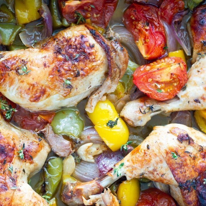One Tray Oven Baked Chicken and Vegetables