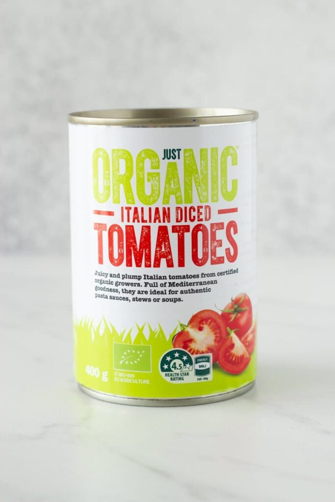 Basic Italian Tomato Sauce - this is my family recipe which has been passed down from generation to generation. It is made with 4 simple ingredients - diced tomatoes, tomato paste, garlic and olive oil.