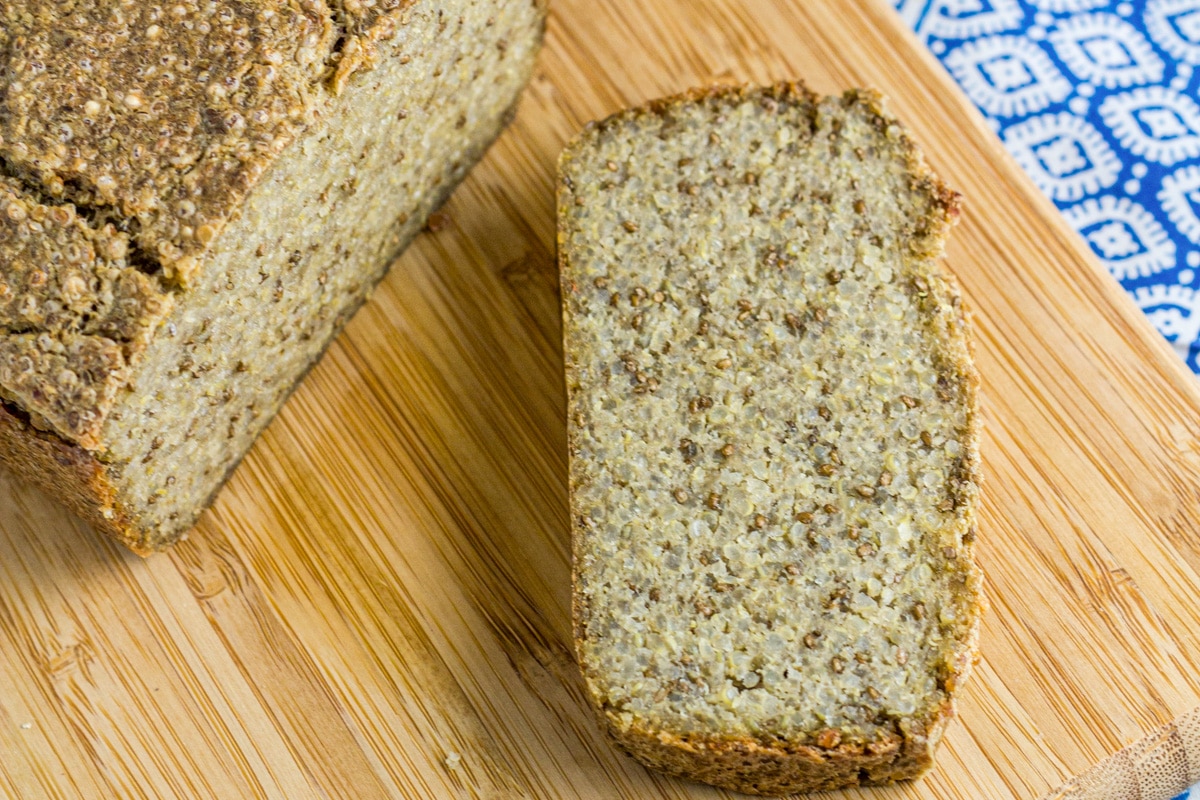 how the Quinoa & Chia Seed Bread looks when ready to eat