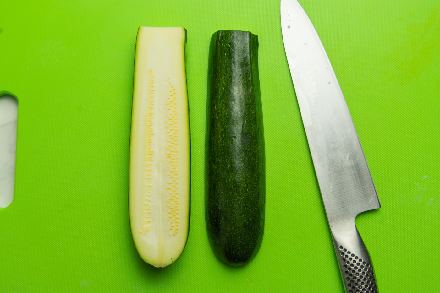 photo of preparing zucchini for the oven baked zucchini wedges