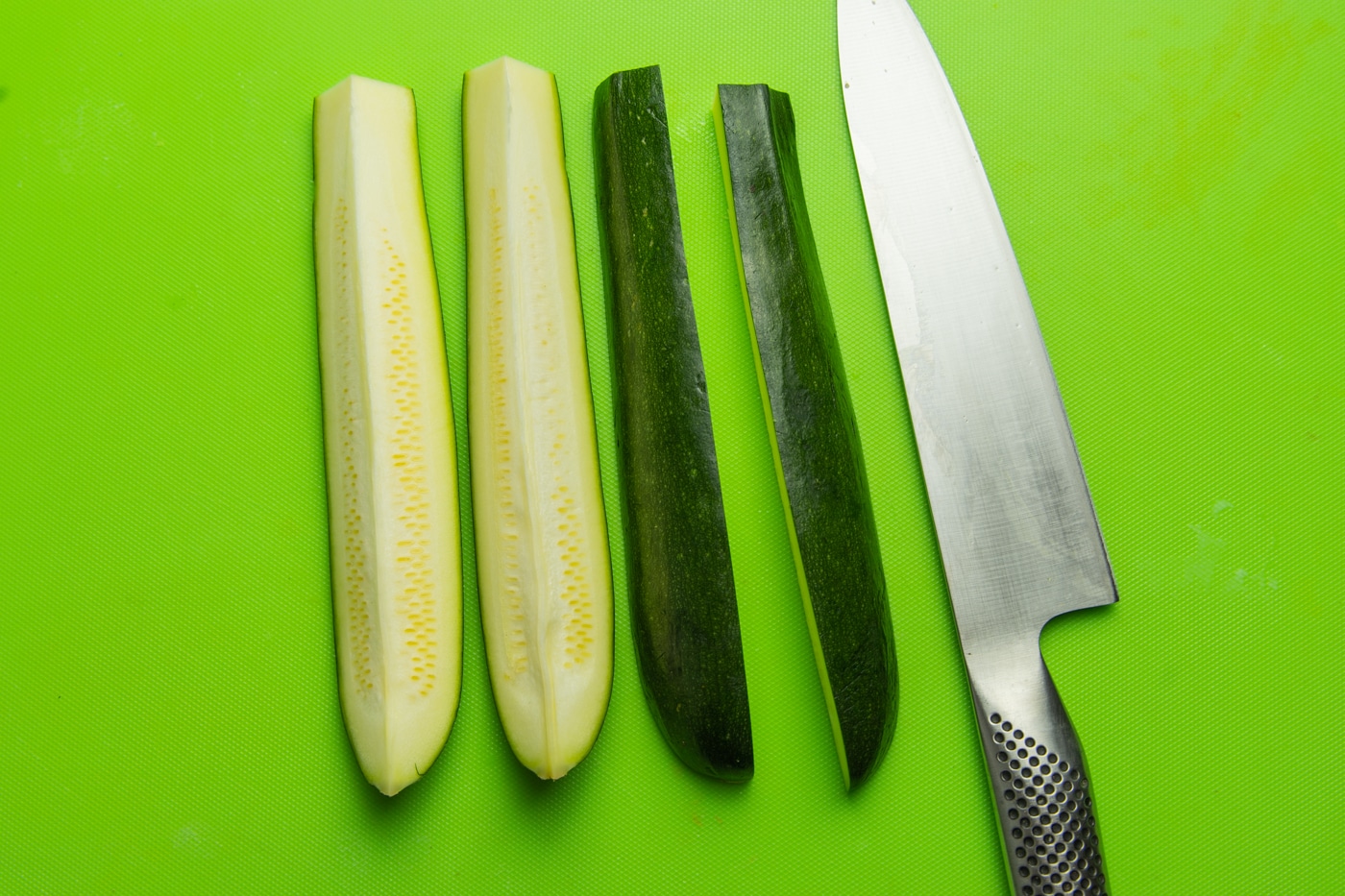 photo of preparing zucchini for the oven baked zucchini wedges