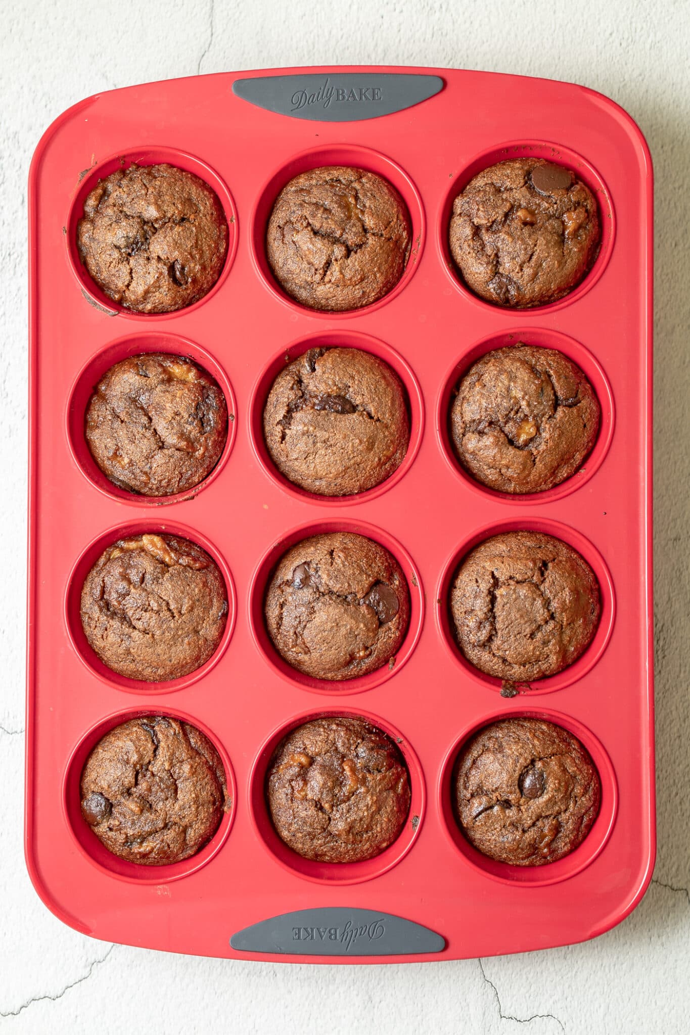 photo of cooked muffins in silicone muffin tray