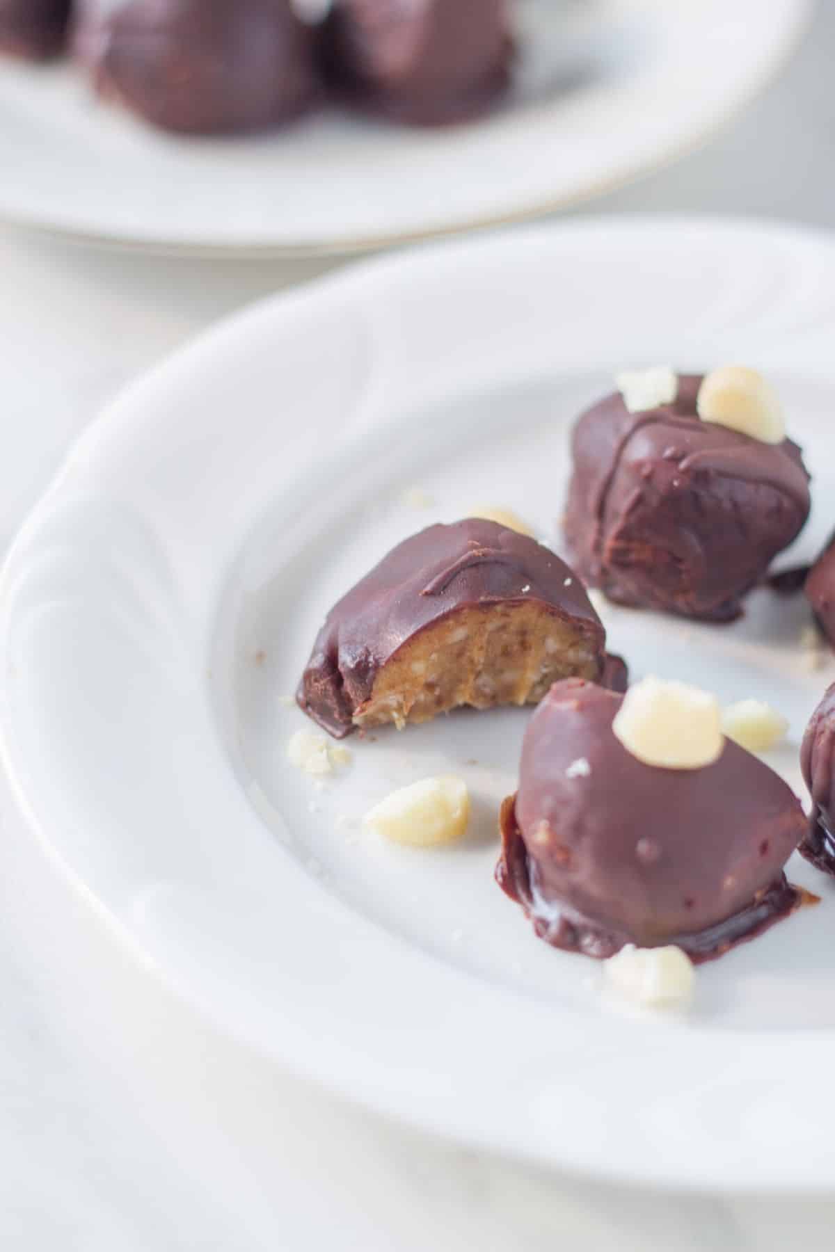 Plate Salted Caramel Truffles.