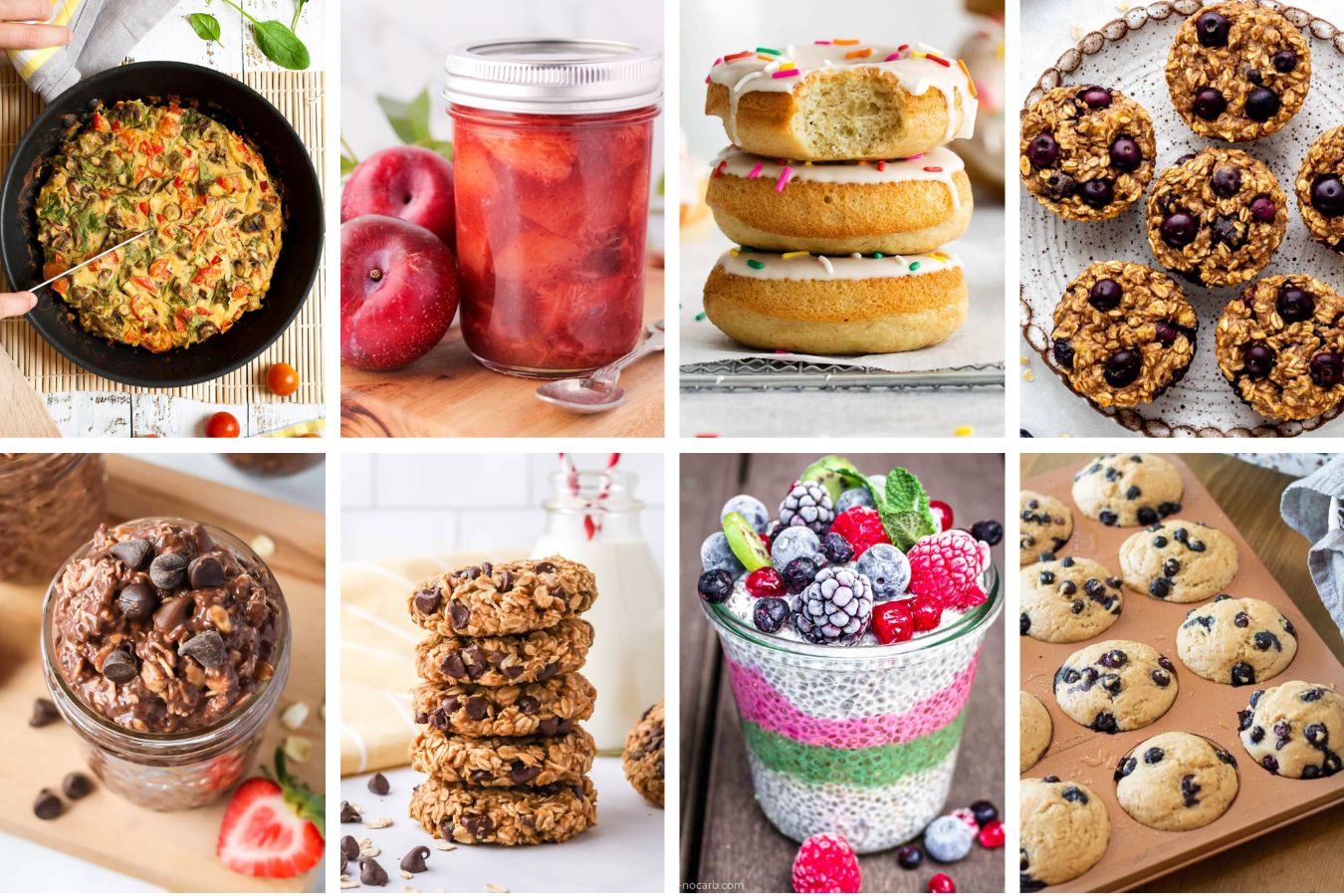 8 images of gluten free and dairy free breakfasts